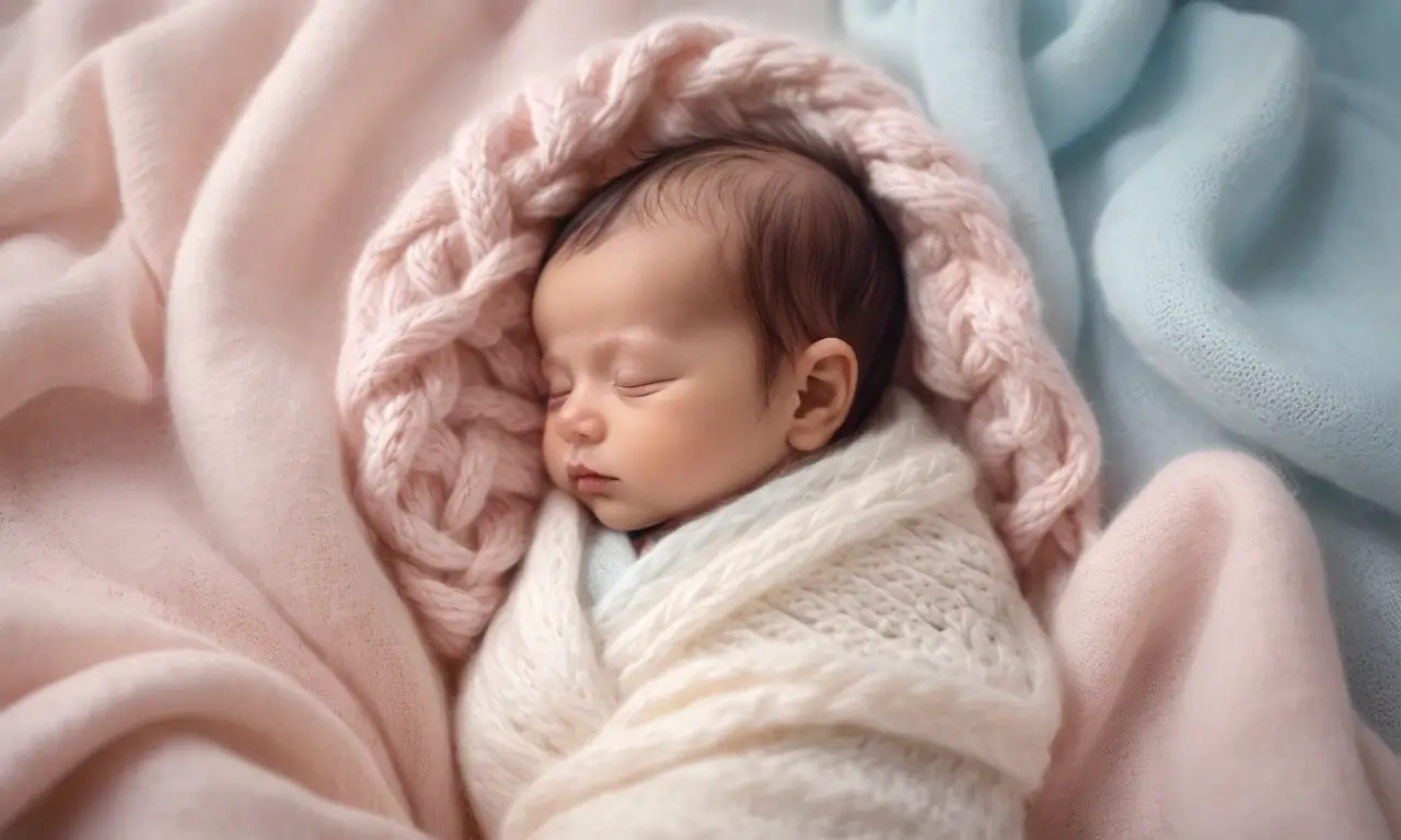 Niemowlak zawinięty w kocyk